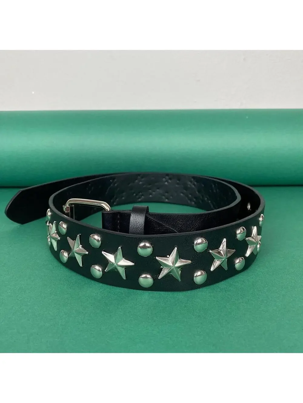 Essential Star Studded Rivet Belt Y2k 2000s style studded punk goth brown and